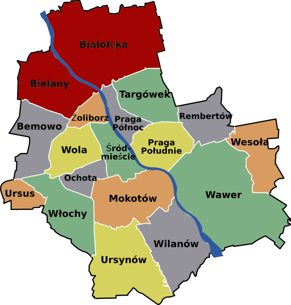 warsaw districts